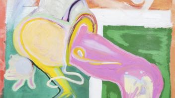 Alberto Hamonet, Player Profile: Dakuwaqa, 2022, oil, acrylic, pastel, pencil on canvas, 54 x 32 inches. © Alberto Hamonet, 2022